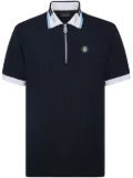Billionaire crest-plaque cotton polo shirt - Blue