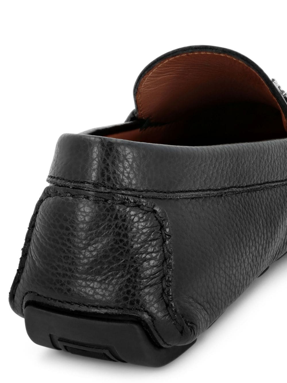 Shop Billionaire Logo-plaque Leather Loafers In Black
