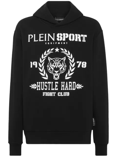 Plein Sport logo-print cotton-blend hoodie