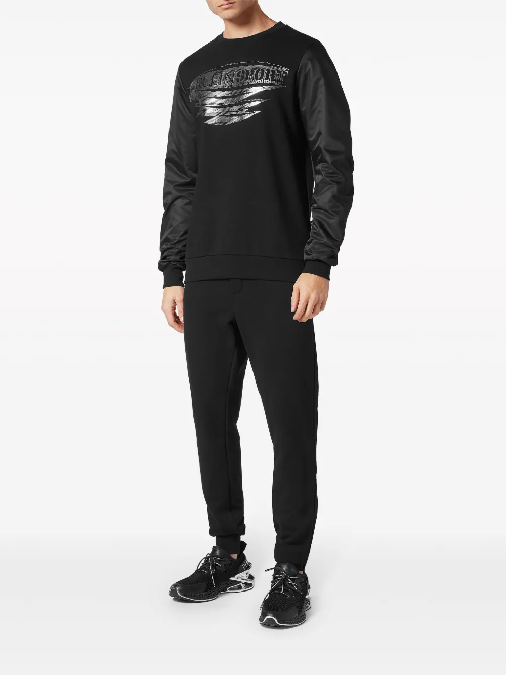 Shop Plein Sport Logo-print Sweatshirt In Black