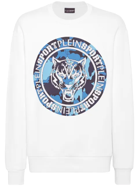 Plein Sport tiger-print camouflage sweatshirt