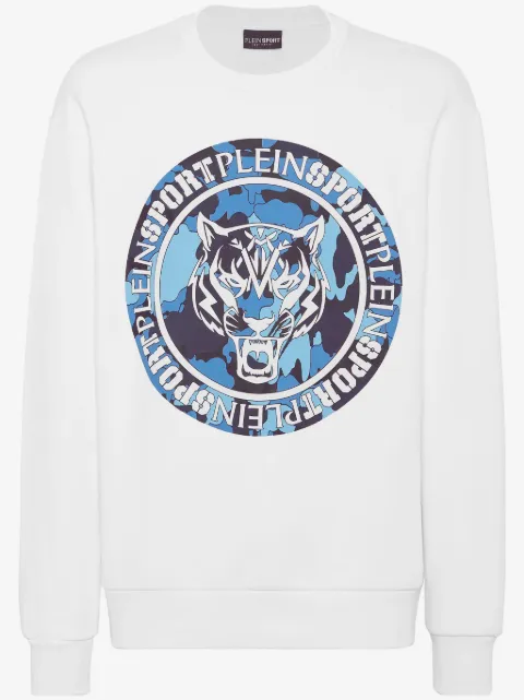 Plein Sport tiger-print camouflage sweatshirt