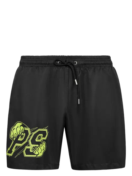 Short de bain à logo imprimé - Plein Sport - Modalova