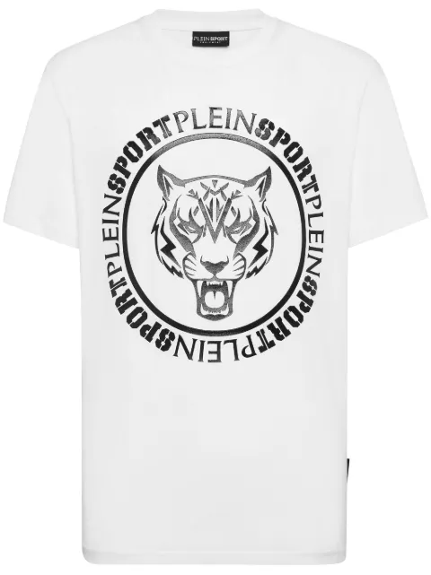 Plein Sport T-shirt med Carbon Tiger-tryk