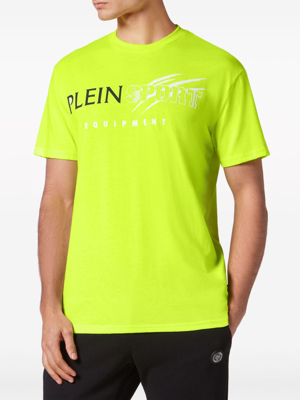 Shop Plein Sport Logo-print Cotton T-shirt In Green