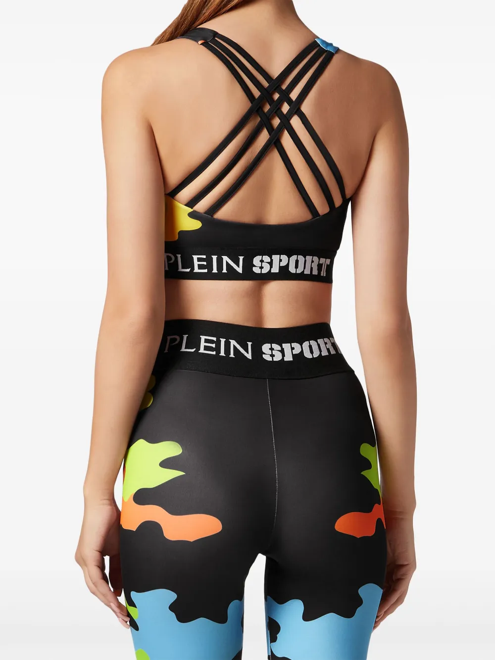 Plein Sport-bh gekruiste bandjes Zwart