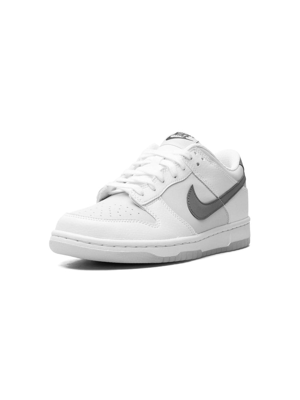 Shop Nike Dunk Low "reflective Swoosh" Sneakers In White