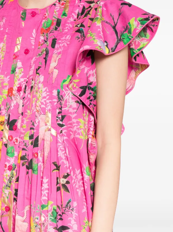 Cynthia Rowley Malta Kaftan Dress Pink FARFETCH NZ