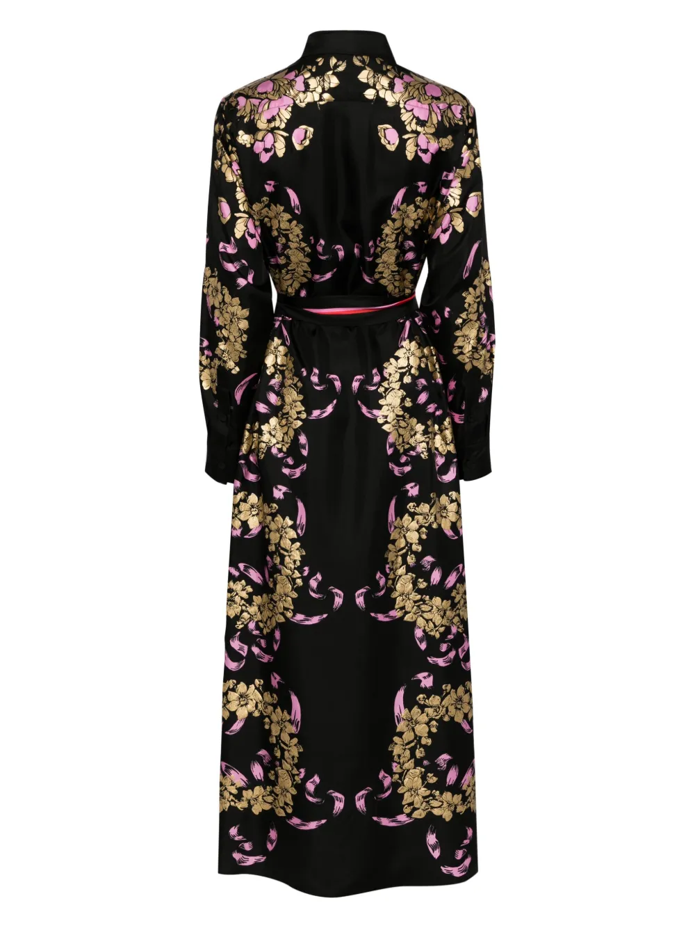 Cynthia Rowley Zijden blousejurk met print - Zwart