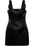 Cynthia Rowley Gigi Crystal Buckle Satin Dress - Black