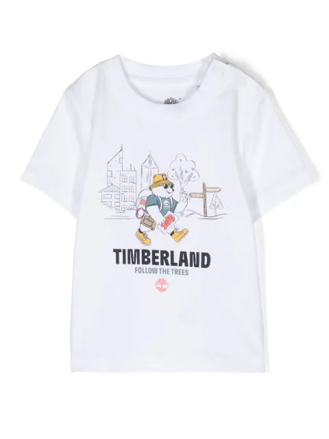 Timberland Kids illustration-print cotton T-shirt