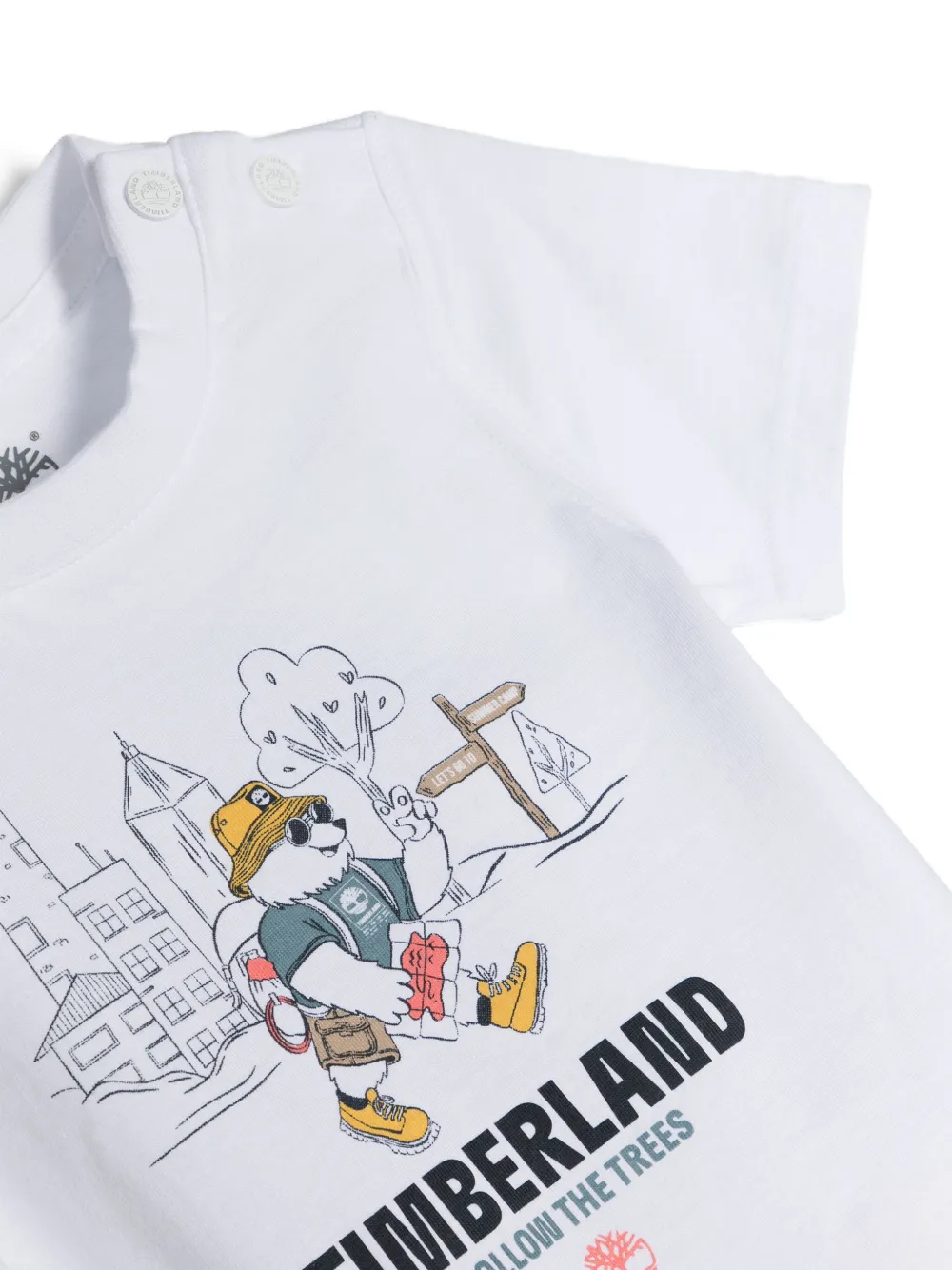 Timberland Kids T-shirt met print Wit