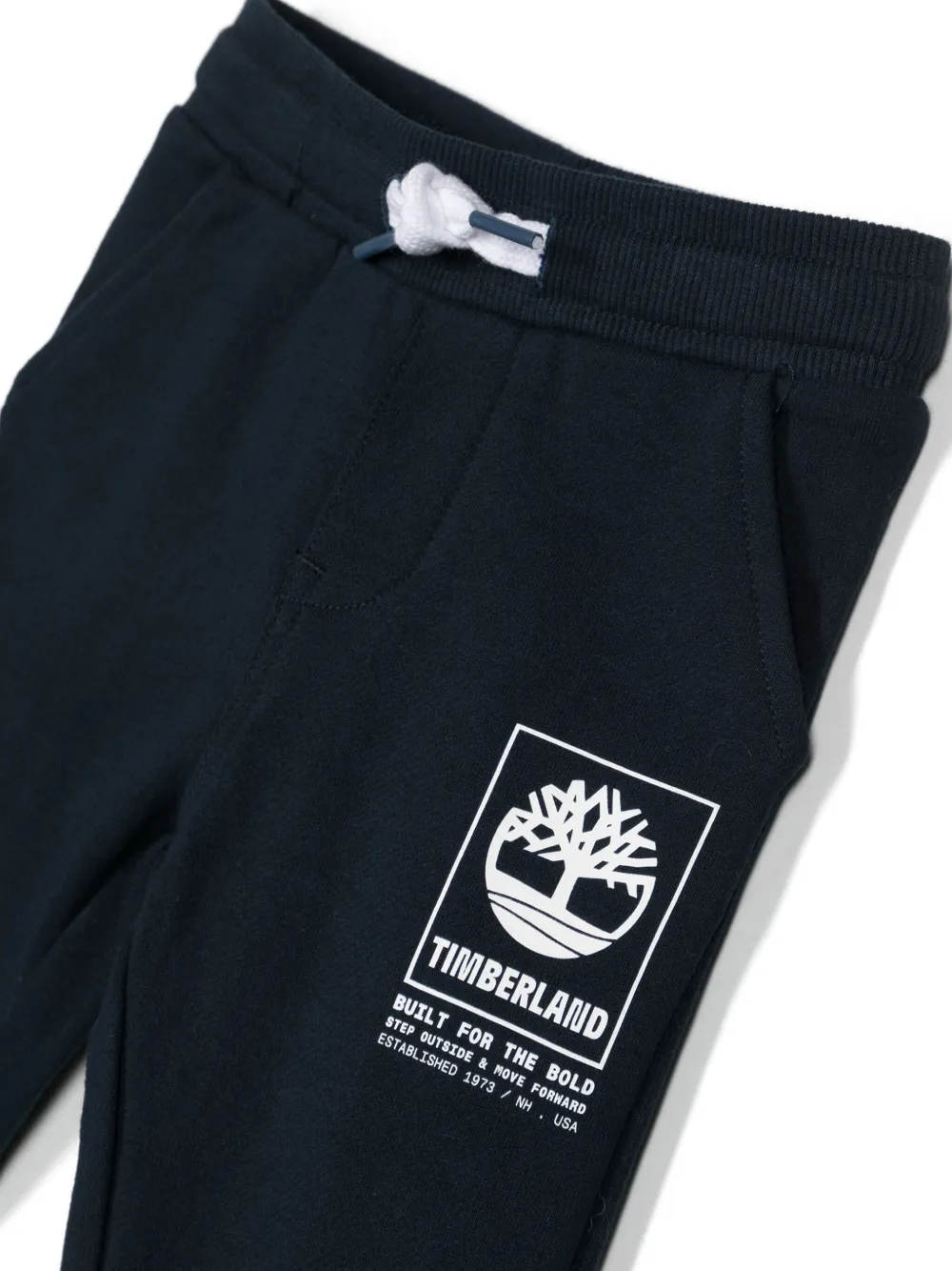 Timberland Kids Jersey trainingsbroek met logoprint Blauw