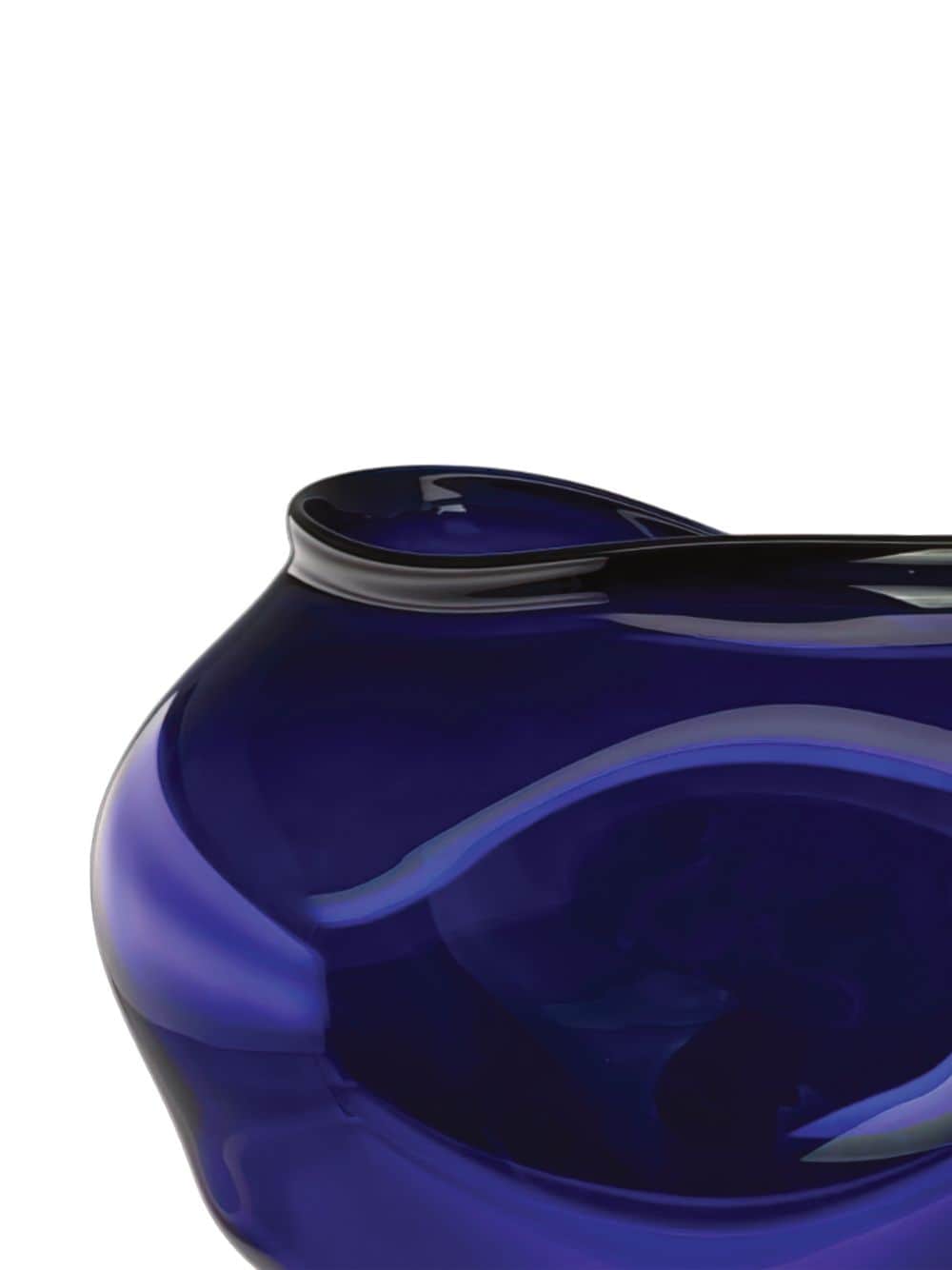 Shop Alexa Lixfeld Krater Glass Vase In Blue