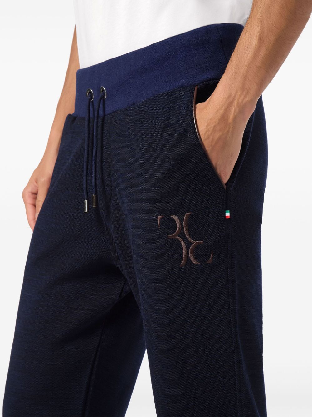 Shop Billionaire Logo-embroidered Tracksuit In Blau