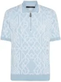Billionaire abstract-pattern polo shirt - Blue