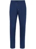Billionaire logo-embroidered linen track pants - Blue