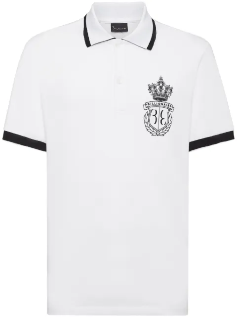 Billionaire logo-embroidered cotton polo shirt 