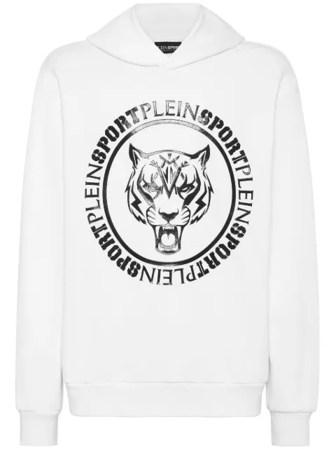 Plein Sport Carbon Tiger cotton-blend hoodie