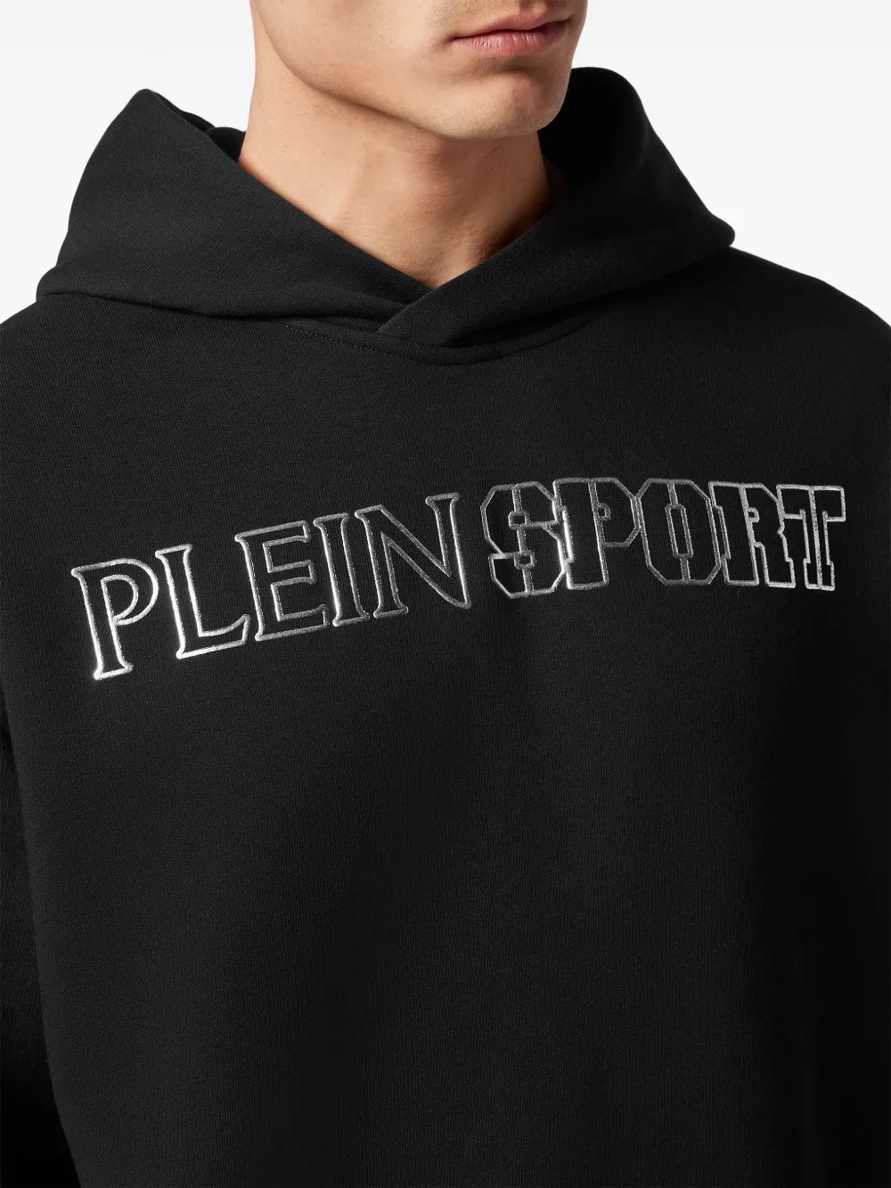 Plein Sport Hoodie met logoprint Zwart