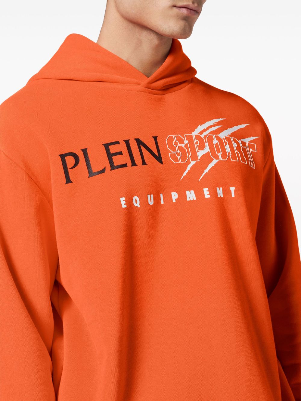 Plein Sport Fleece hoodie Oranje