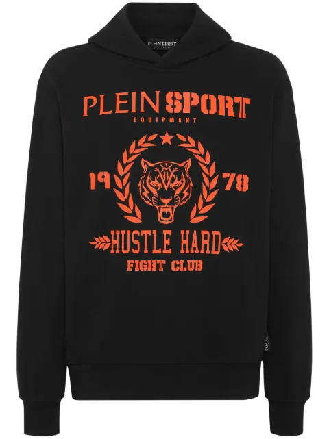 Plein Sport logo-print cotton-blend hoodie