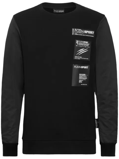 Plein Sport Scratch logo-patch sweatshirt