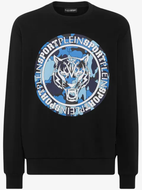 Plein Sport tiger-print camouflage sweatshirt