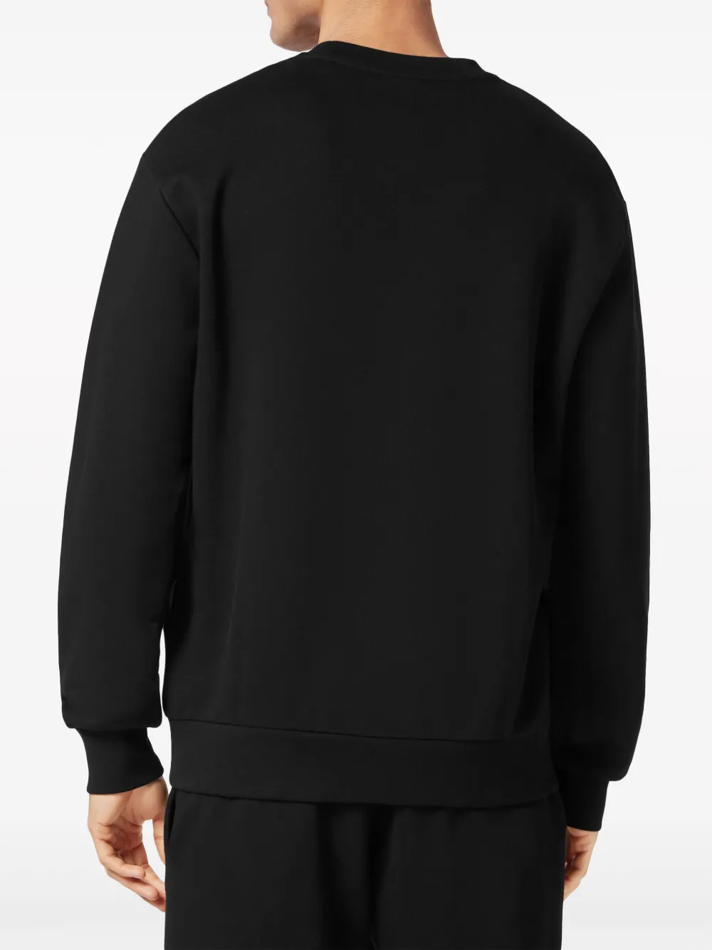 Plein Sport Logo-print Cotton Sweatshirt In Black