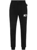 Plein Sport logo-plaque jersey track pants - Black