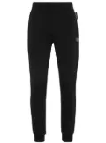 Plein Sport logo-appliqué elasticated-waist track pants - Black