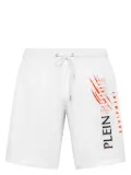 Plein Sport Scratch swim shorts - White