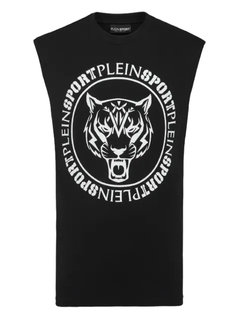 Plein Sport playera Graphic Tiger Carbon