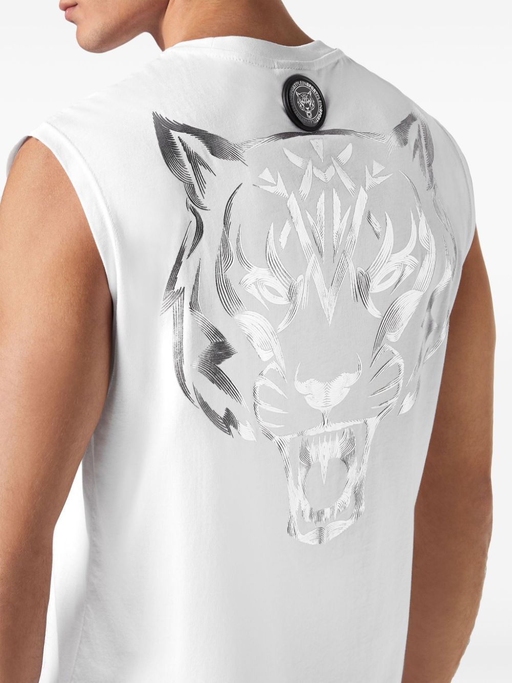 Shop Plein Sport Logo-print Cotton Vest In White