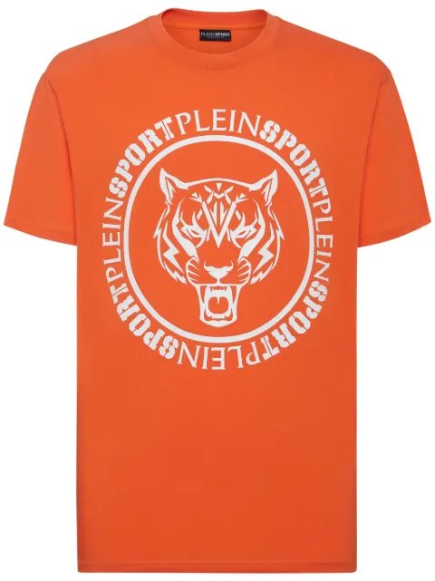Plein Sport Carbon Tiger-print cotton T-shirt 