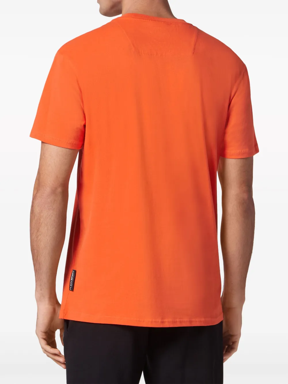 Shop Plein Sport Carbon Tiger-print Cotton T-shirt In Orange