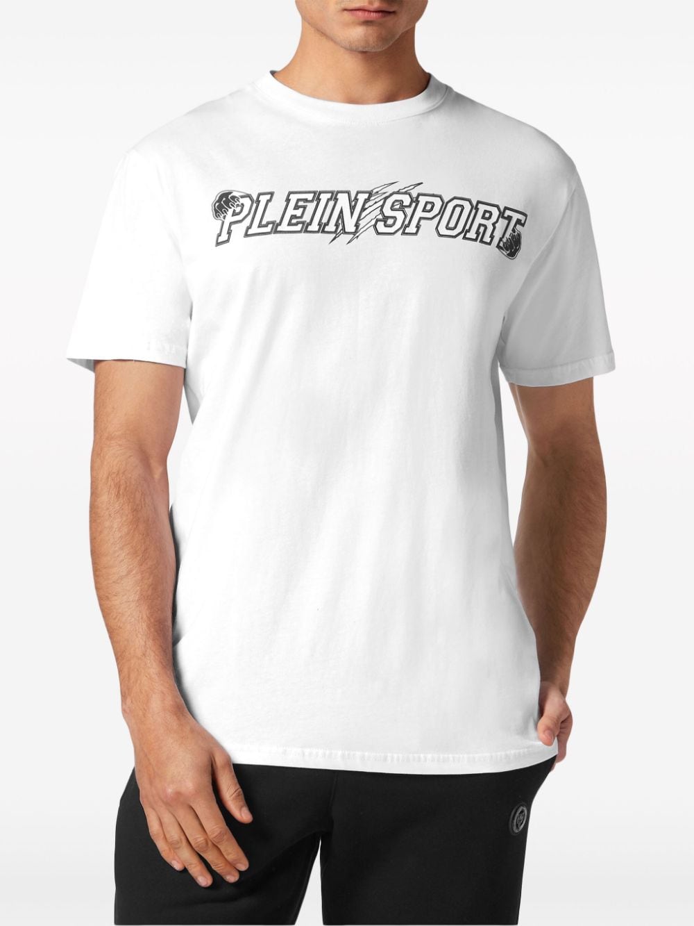 Plein Sport logo-print cotton T-shirt - Wit