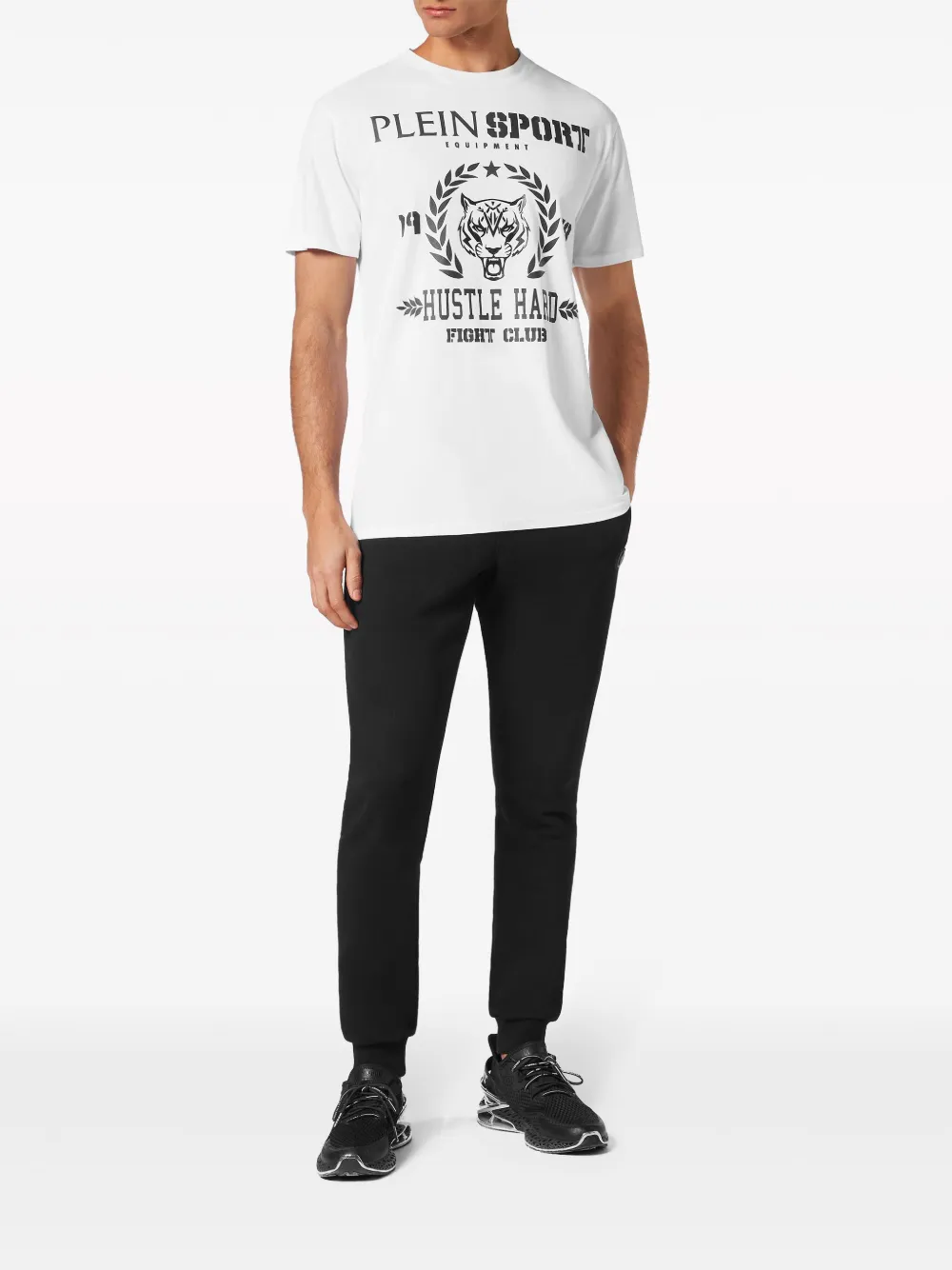 Shop Plein Sport Logo-print Cotton T-shirt In White