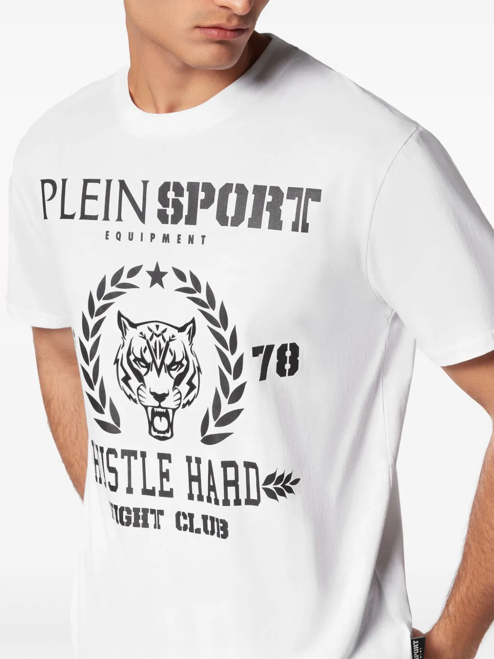 Plein Sport Katoenen T-shirt met logoprint Wit