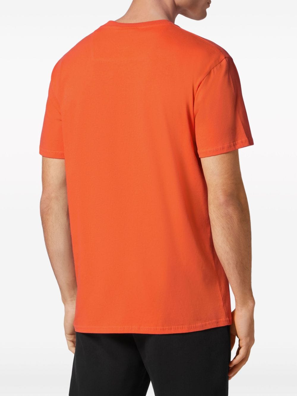 Shop Plein Sport Logo-print Cotton T-shirt In Orange