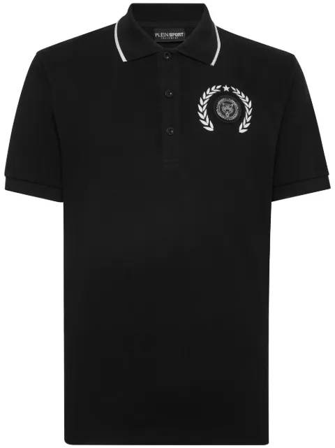 Plein Sport logo-print cotton polo shirt