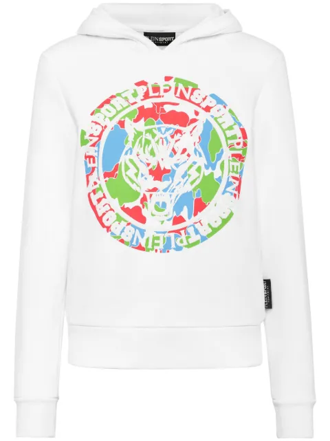 Plein Sport Carbon Tiger cotton-blend hoodie