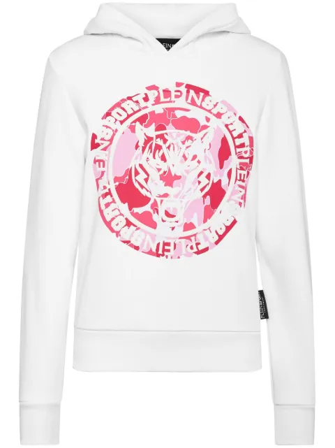 Plein Sport Carbon Tiger cotton-blend hoodie
