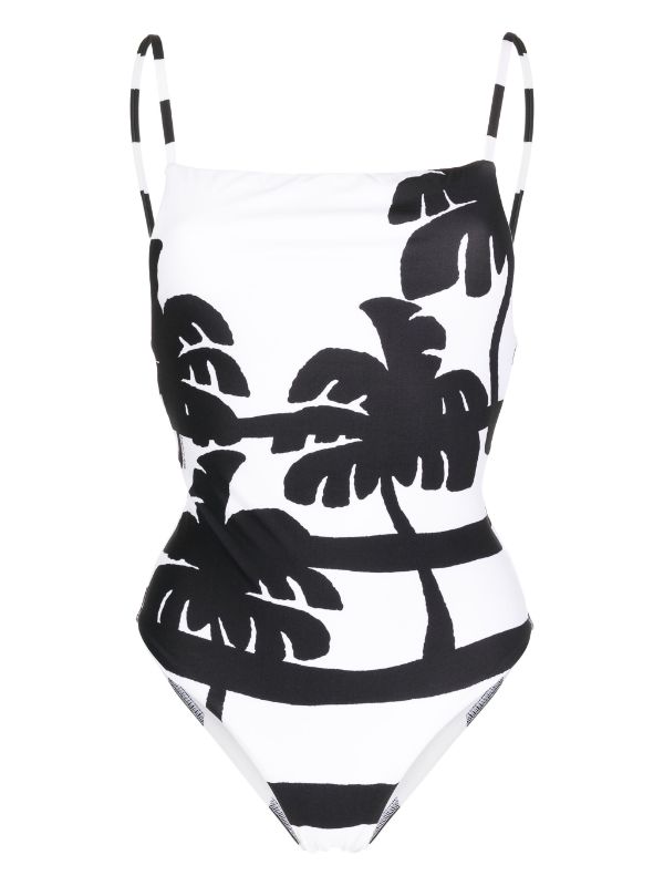 FARM Rio Coconut Palm tree print Swimsuit Farfetch