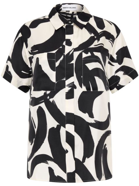 Rebecca Vallance Pompidou abstract-print silk shirt