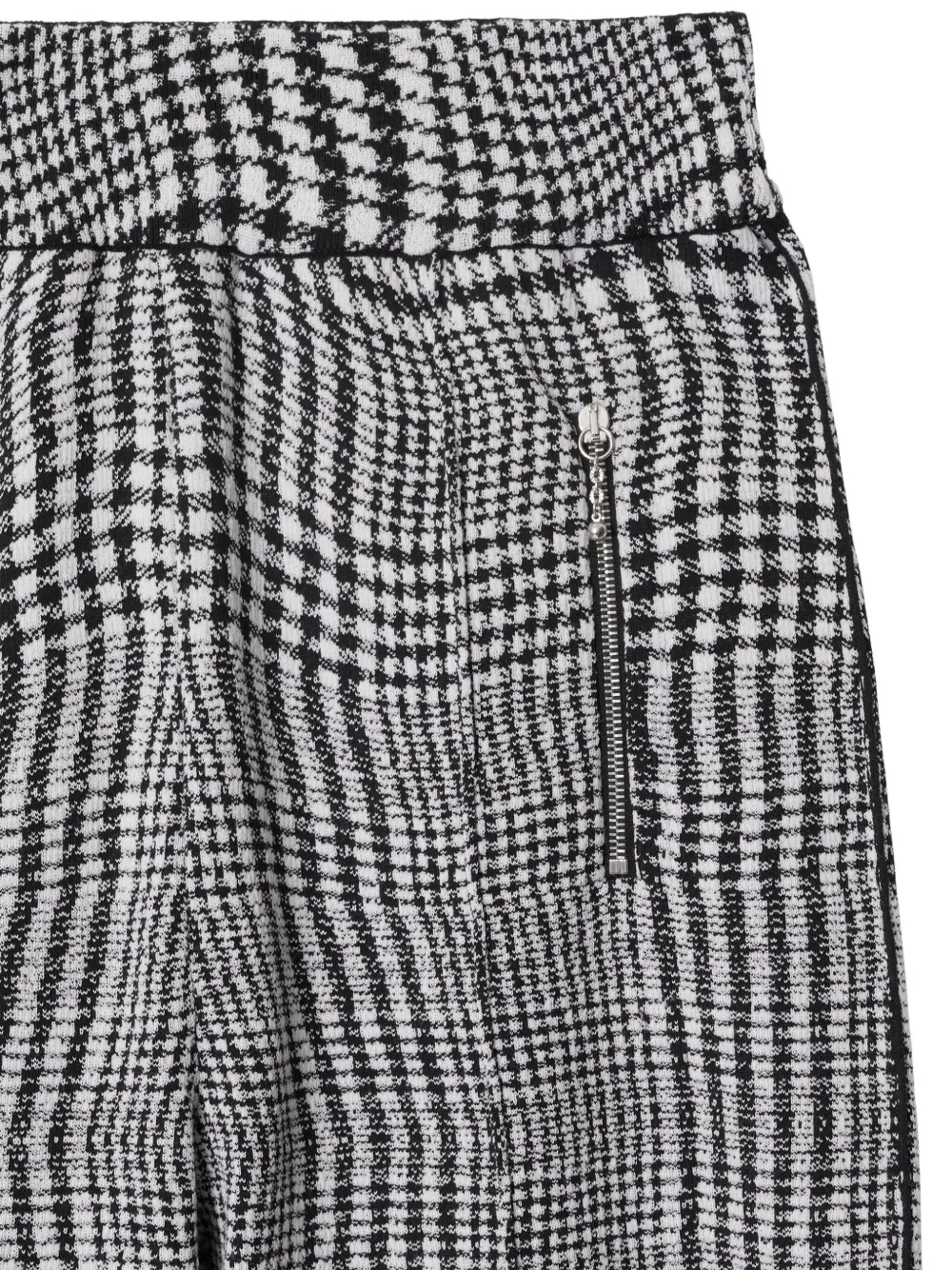 Burberry Broek met pied-de-poule print Zwart