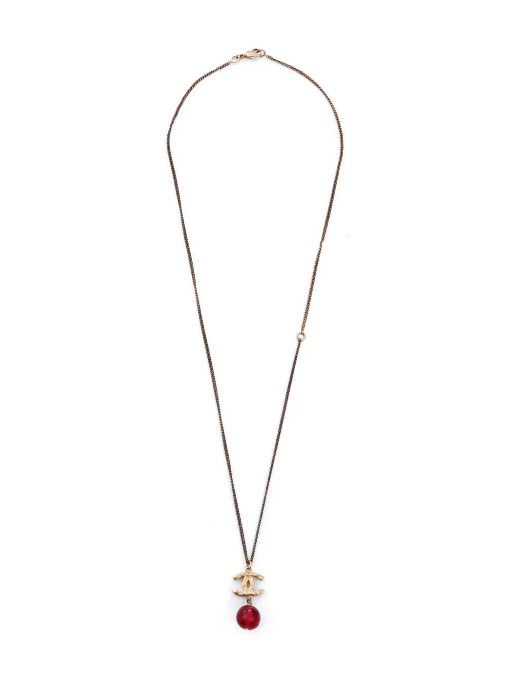 CHANEL Pre-Owned 2000 CC halsketting met kralen - Goud