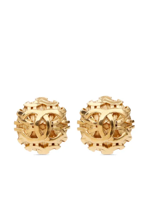 CHANEL Pre-Owned boucles d'oreilles à logo CC (1993)