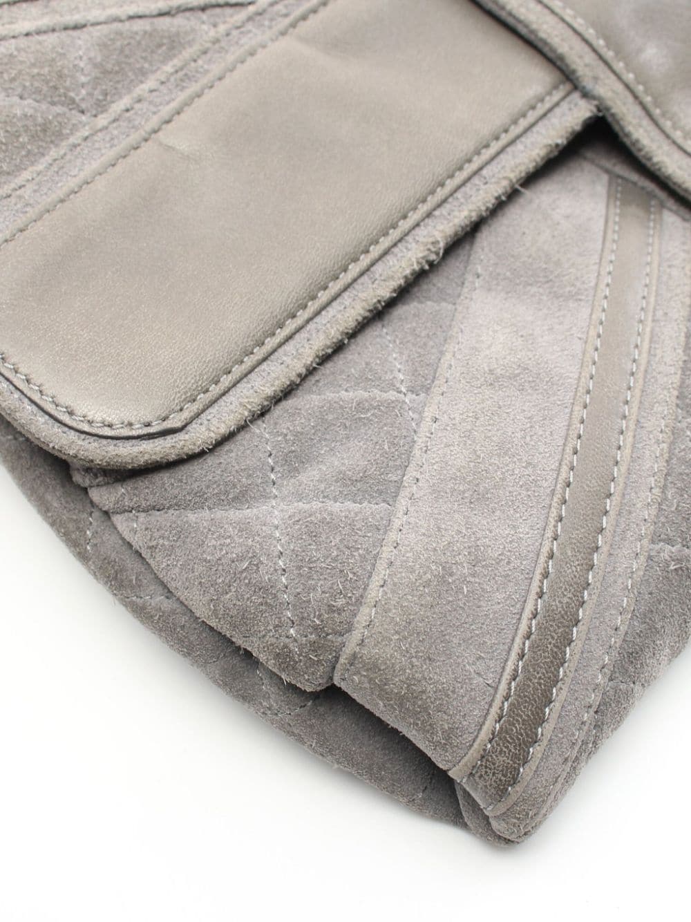 Pre-owned Chanel 2008-2009 Union Jack 2.55 Shoulder Bag In Grey