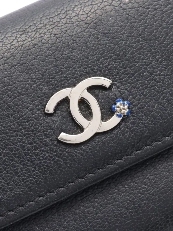 CHANEL Pre Owned Tarjetero CC Camellia 2018 2019 Farfetch